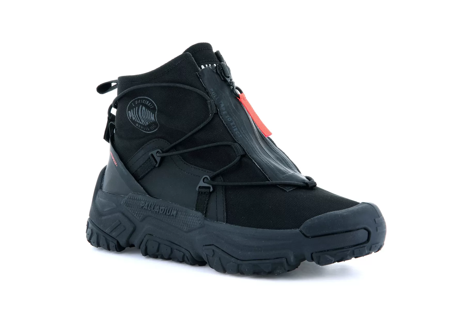 Palladium Big Kids (8 - 12 Years) | Sneakers<OFF-GRID HI ZIP WATERPROOF + BLACK/BLACK