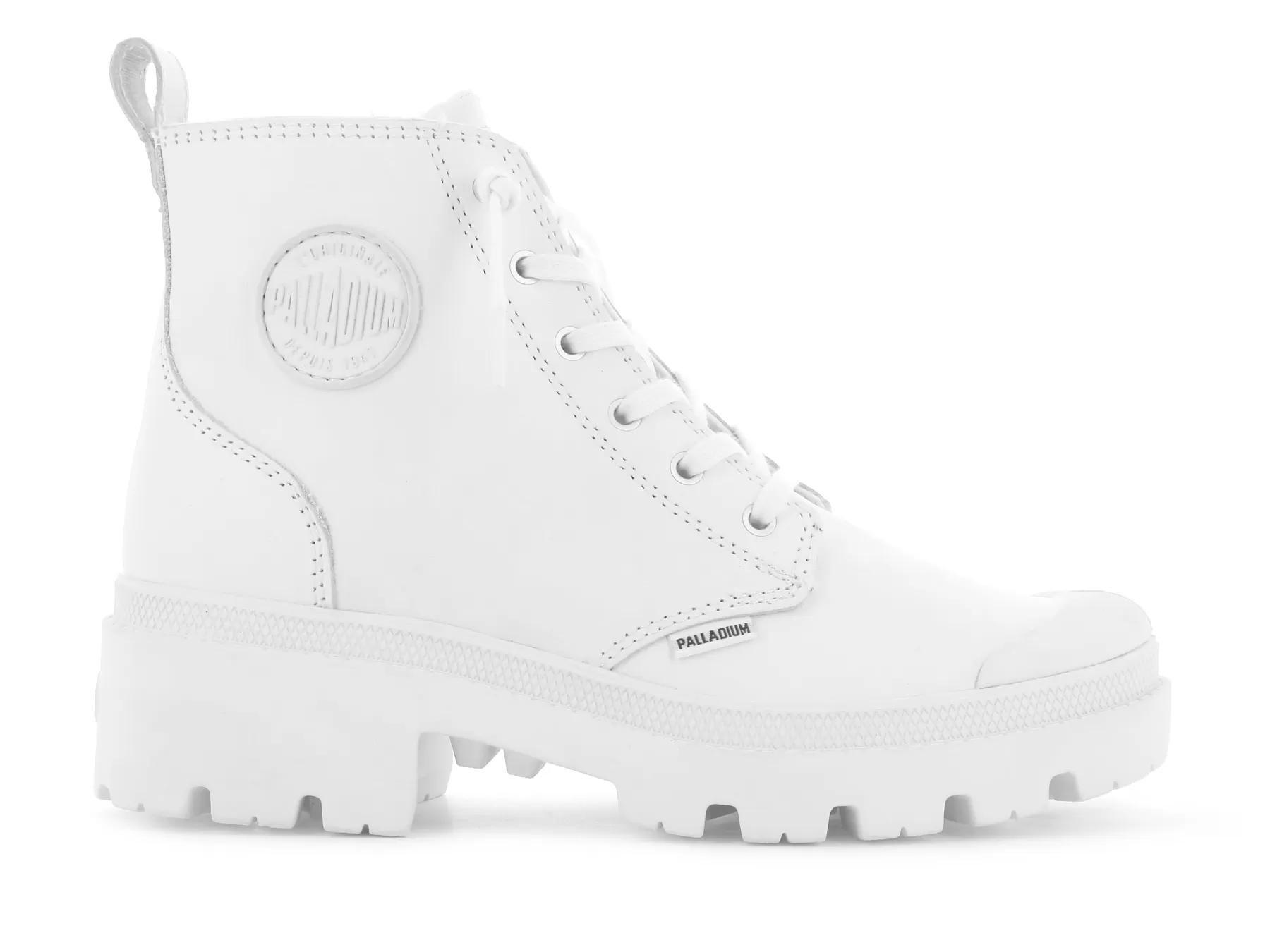 Palladium Heel Boots | Boots<PALLABASE LEATHER WHITE/BLACK