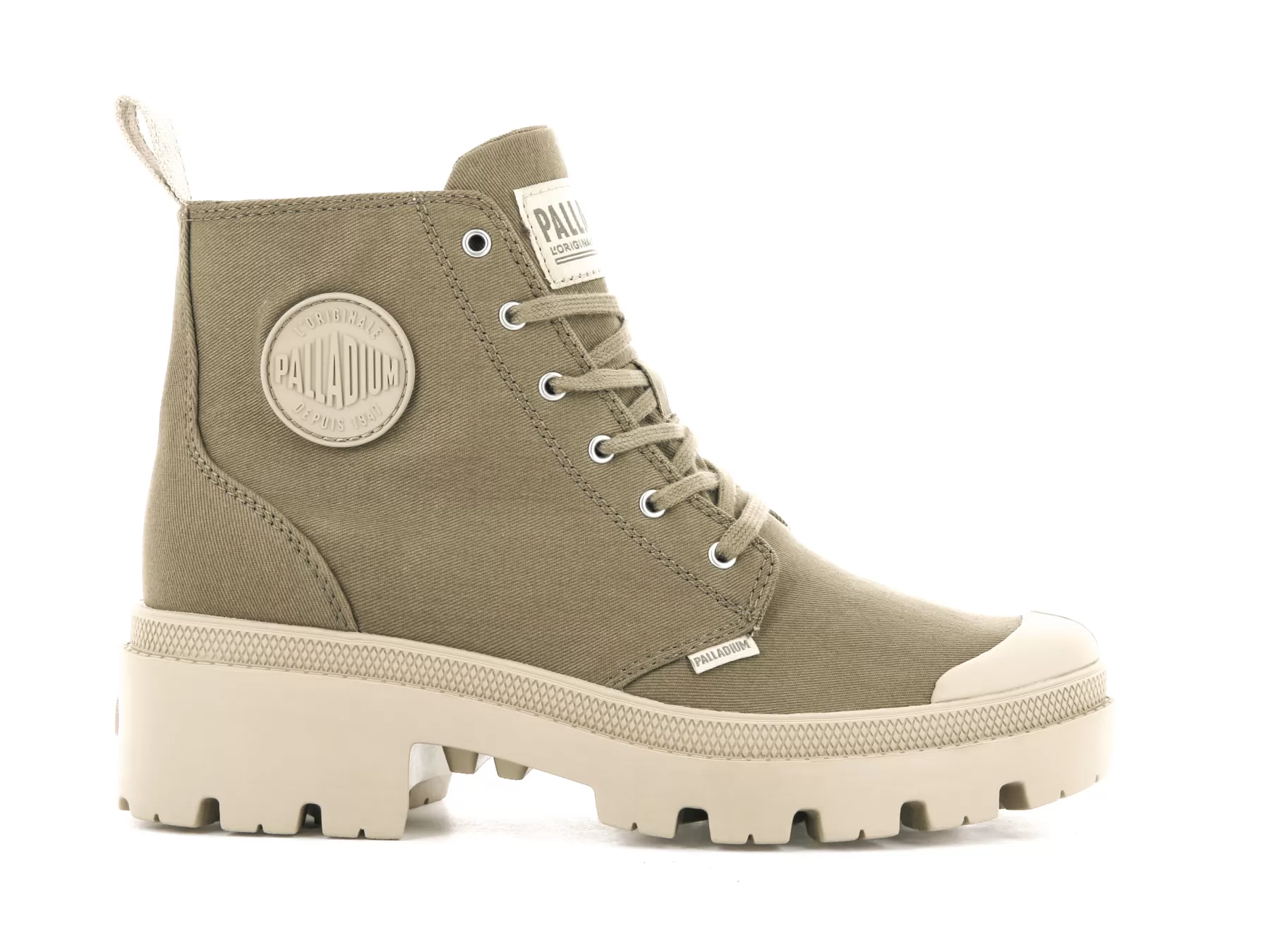 Palladium Heel Boots | Boots<PALLABASE TWILL BUTTERNUT