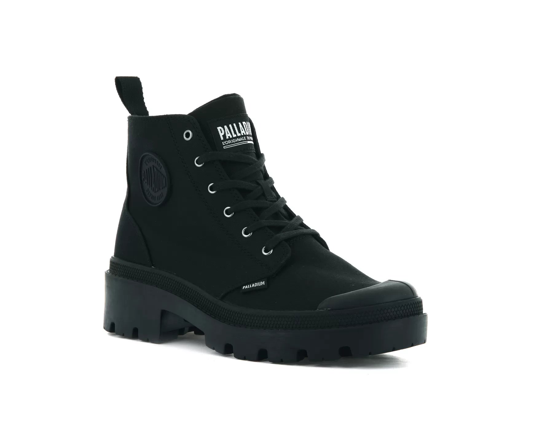 Palladium Heel Boots | Boots<PALLABASE TWILL BLACK/BLACK