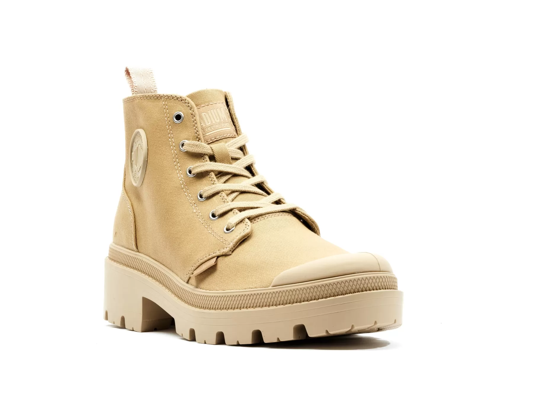 Palladium Heel Boots | Boots<PALLABASE TWILL CARAMEL