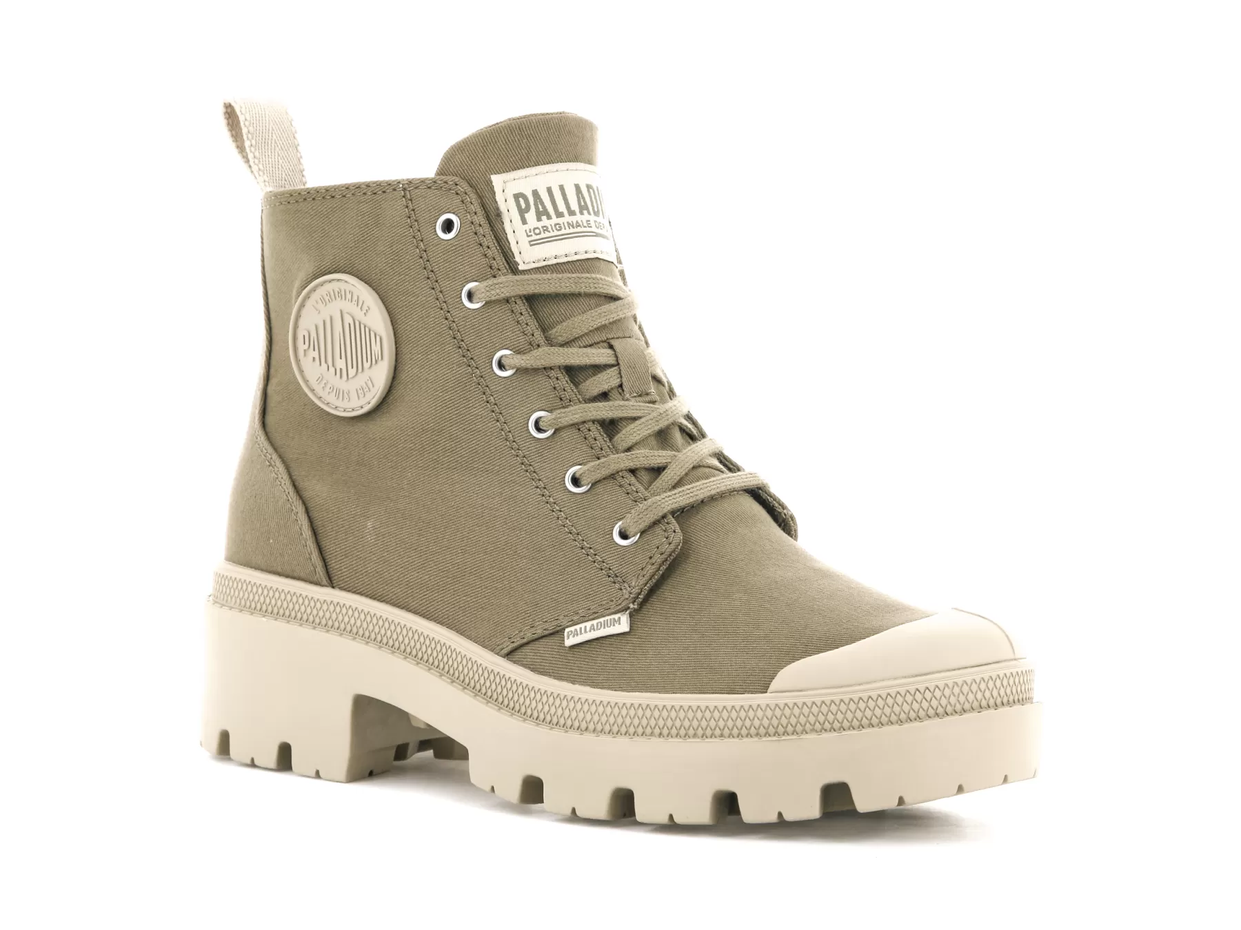 Palladium Heel Boots | Boots<PALLABASE TWILL BUTTERNUT