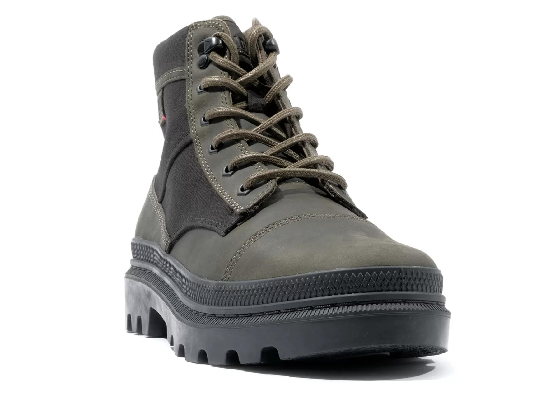 Palladium Boots<PALLATROOPER ROUGH BLACK/OLIVENIGHT