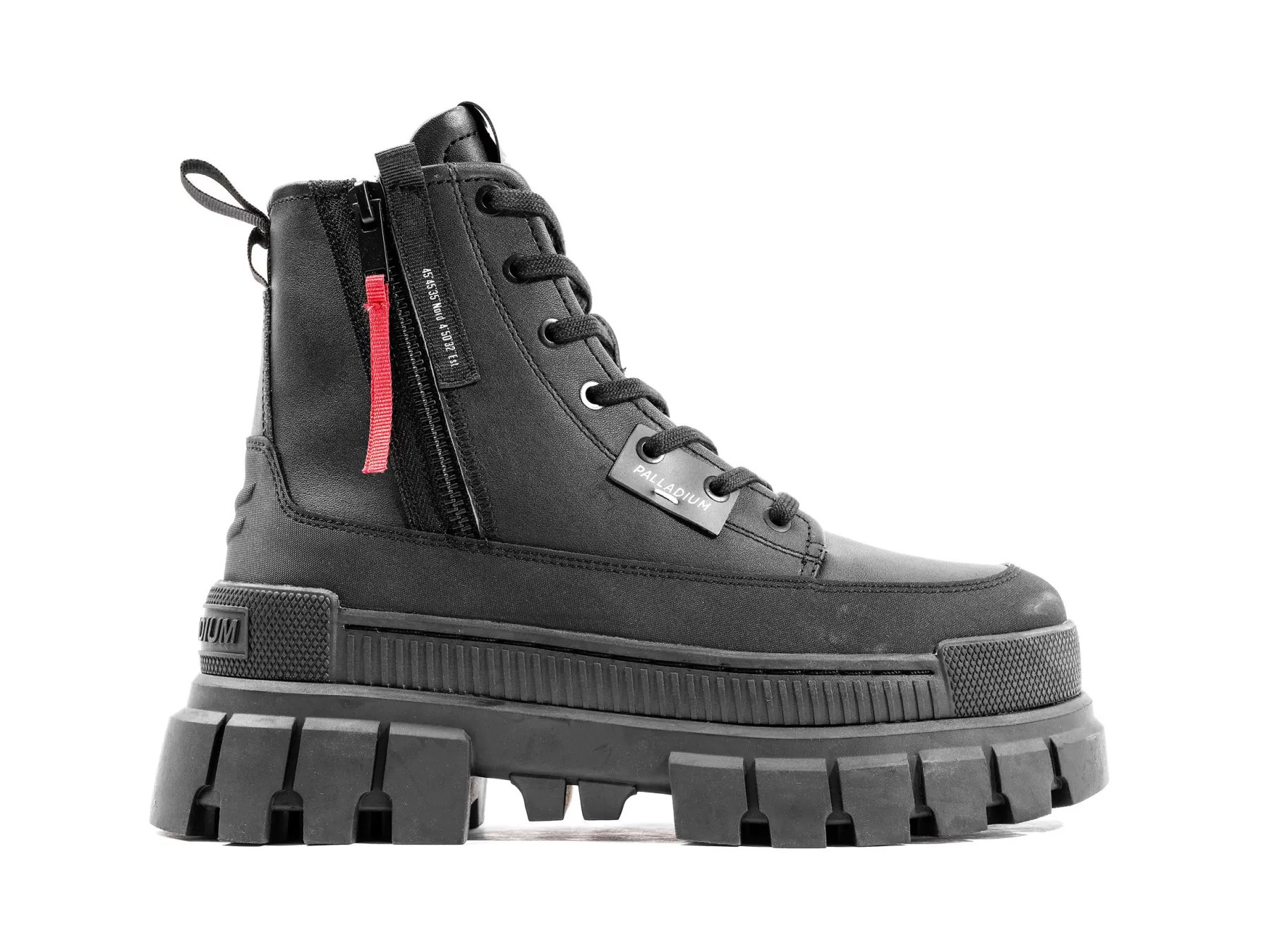 Palladium Boots<REVOLT BOOT ZIP LEATHER BLACK/BLACK